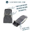 Leather Impressions Sturdy Cigarette Case - Make a Fashion Statement with The Elegant Cigarette Holder Featuring Dual Twist Clasp and a Zipper Pocket, Classic Long-Lasting Lighter Holder (Brown)