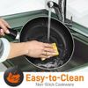 Serenelife Kitchenware Pots & Pans Set-Black Non-Stick Coating Inside (15 Pcs.)