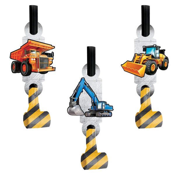 OMG Big Dig Construction Party Blowers 8 Count