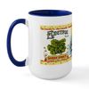 CafePress ELECTRIC SPINACH! Large Mug 15 oz (444 ml) Ceramic Coffee Mug