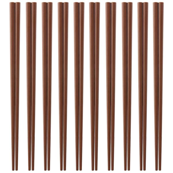 Made in Japan business for 10 Eco chopsticks set meal (dark brown) SPS resin use chopsticks ECO Dishwasher, high temperature and depot support 22.5cm x 3mm angle (chopsticks point) Eco Friendly sps resin Chopsticks (japan import)