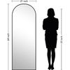 Full Length Mirror, 65''X22'' Black Arched Mirror Large Floor Mirror Standing Le