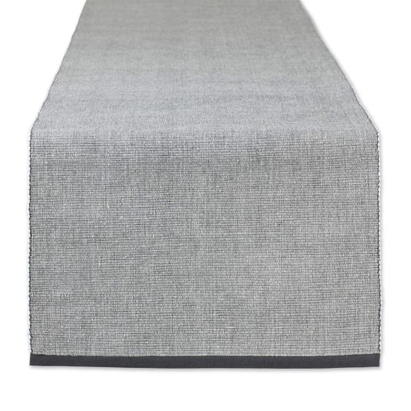 DII Eco-Friendly Fine Ribbed Collection Table Runner, 13x72, Mineral