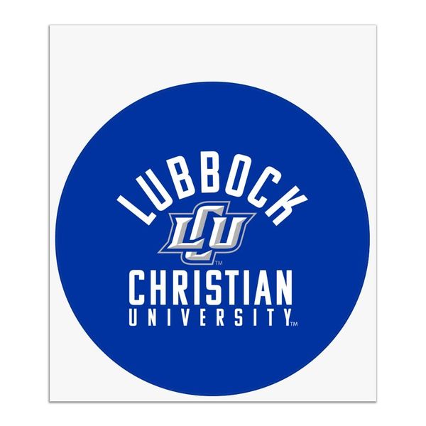 Lubbock Christian University Chaparrals Logo Automotive Car Window Locker Circle Bumper Sticker