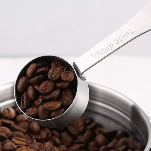 Coffee Scoop, 30ML Stainless Steel Long Handle Measuring Scoop Coffee Measuring Spoon for Ground Coffee Loose Tea and Powder