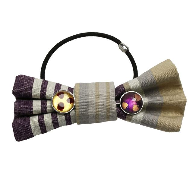 TAMARUSAN Luxury Hair Elastic Ribbon Purple Fashionable Cloth Stripe Polka Dot Adult Gift Hair Accessory Barrette