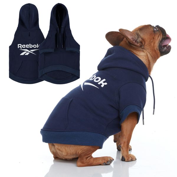 Reebok Dog Hoodie – Fleece Dog Sweater with Leash Hole, Cold Winter Dog Sweatshirt for Small Medium and Large Dogs, Premium Dog Fall Sweater Pullover Hoodie, Cozy Warm Perfect Dog Christmas Outfit