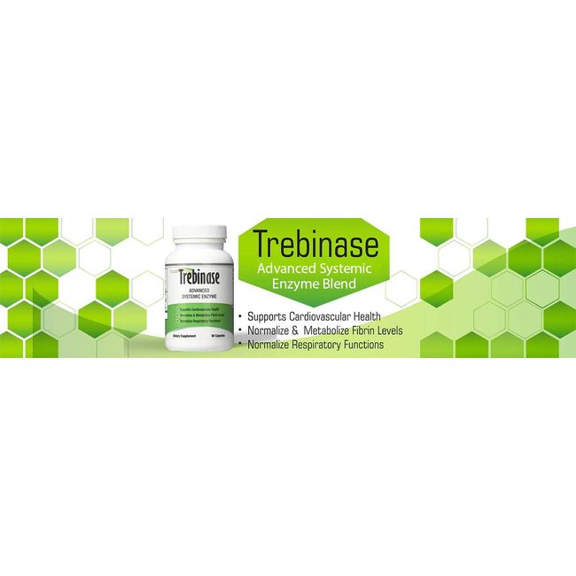 Trebinase 320,000 FU's Per Capsule Advanced Systemic Enzyme Blend of