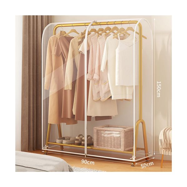 ALLMIRA Hanger Rack Cover, Clothes Cover, Insect Proof, Mildew, Long, Fully Transparent, Zipper Closure, Indoor Hanger, Clothes Cover, Washable, Durable, PEVA, Repeated Usable, Deform-Resistant, Dustproof, Moisture-Proof, Mildew, Clothes Storage Bag, Clot