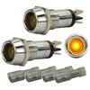 Fastronix 12V Amber LED Automotive Indicator Light with Terminals (2 Pack)