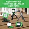 LitezAll 2000 Lumen Rechargeable Work Light with Stand – Tripod Light, Tower Light, Work Lights on Stand with UV Mode, Adjustable Folding Base