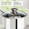2 Quart Stainless Steel Cooking Pot with Tempered Lid Induction Safe Cookware