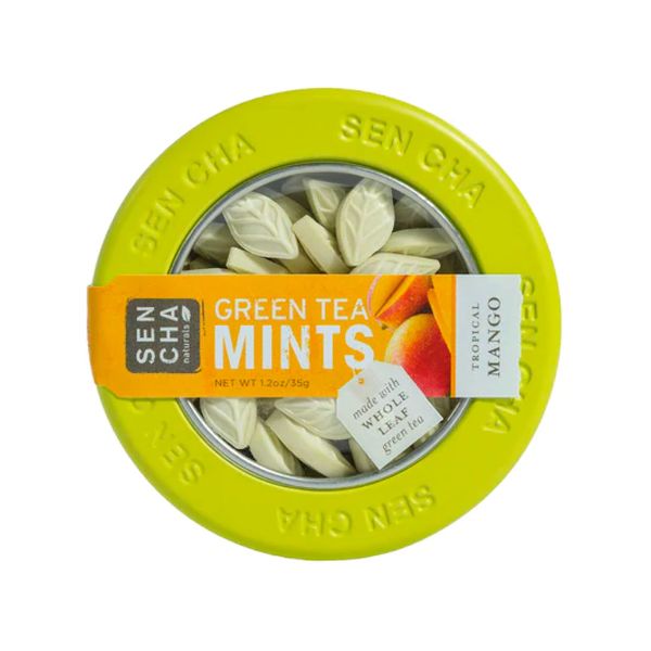 SEN CHA Naturals Green Tea Mints, Tropical Mango, 1.2 oz (Pack of 1)