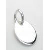 Oval plain disc sterling silver charm pendant .925 x 1 Discs charms