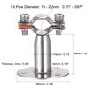 sourcing map Wall Mount Ceiling Mount Pipe Support, 304 Stainless Steel Adjustable Pipe Strap Clamp for 19-22mm Pipe 2pcs