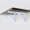 White Folding Shelf Brackets Max. Load 220 lb, Heavy Duty DIY Wall Mounted Shelf Bracket Space Saving for Table Work Bench (8 INCH-2PCS)
