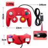 OSTENT Wired Shock Game Controller Compatible for Nintendo GameCube NGC Video Game Color Red
