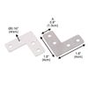 uxcell Angle Bracket Patio Stainless Steel Shelf Corner Brace Angle Bracket 4x4x0.1cm 4pcs