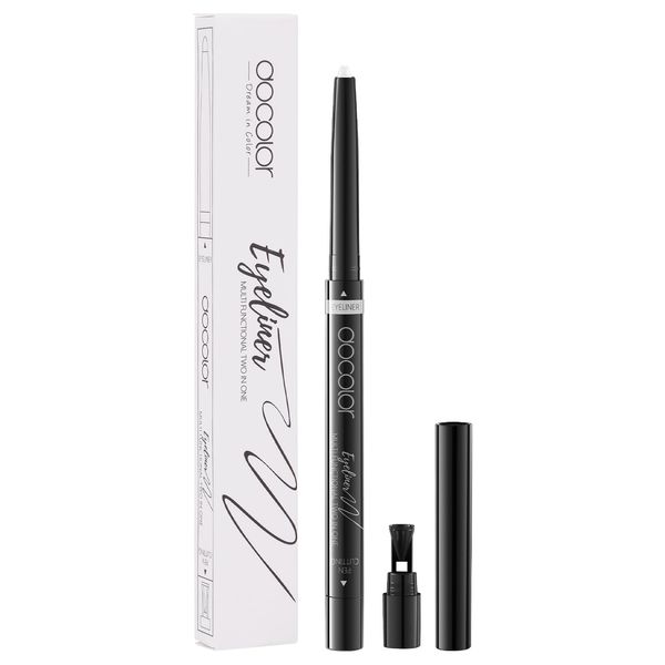 Docolor Eyeliner Gel Pen Matita Occhi Gel Ultra-Pigmentata Impermeabile a Prova di Sbavature, Bianco