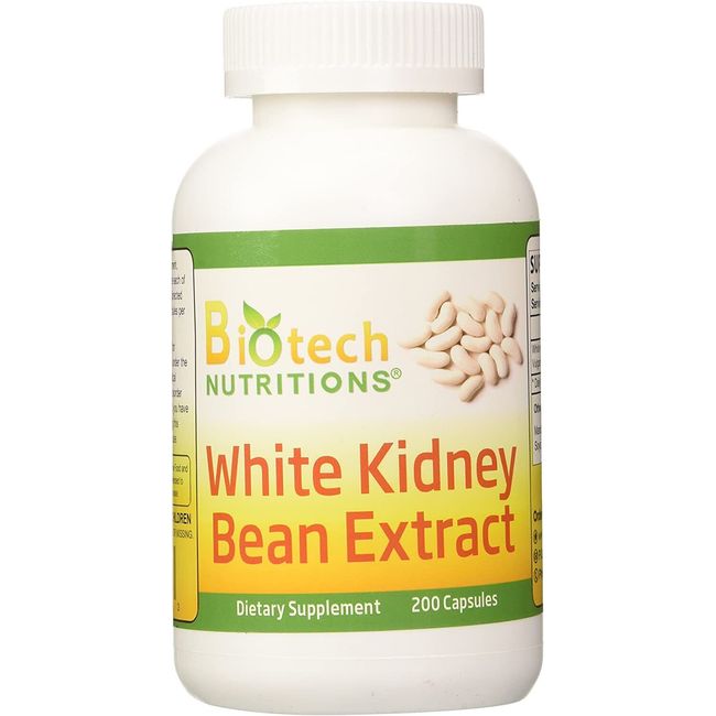 Biotech Nutritions White Kidney Bean Extract 1000mg 200 Vegetarian Capsules