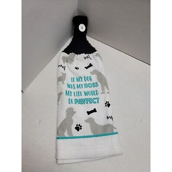 kitchen towel crochet top handmade dog lover pet if my dog was my boss