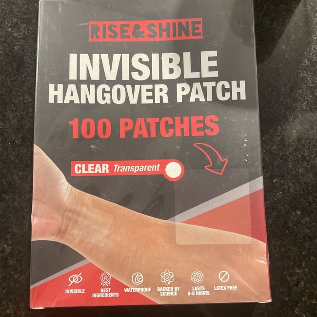 Brand New Sealed Invisible Hangover Patches 100 Count Rise & Shine Vitamin