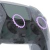 eXtremeRate Clear Atomic Purple Replacement Accessories for p s 5 Controller, Accent Rings for p s 5 Controller - Controller NOT Included