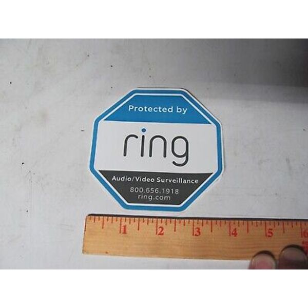 Ring Doorbell Sticker Decal OEM Video Security Camera Door Window Sticker 4"