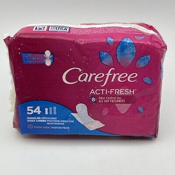 Care Free Acti-Fresh Body Shaped Regular Pantiliners, Fresh Scented, 54 Count