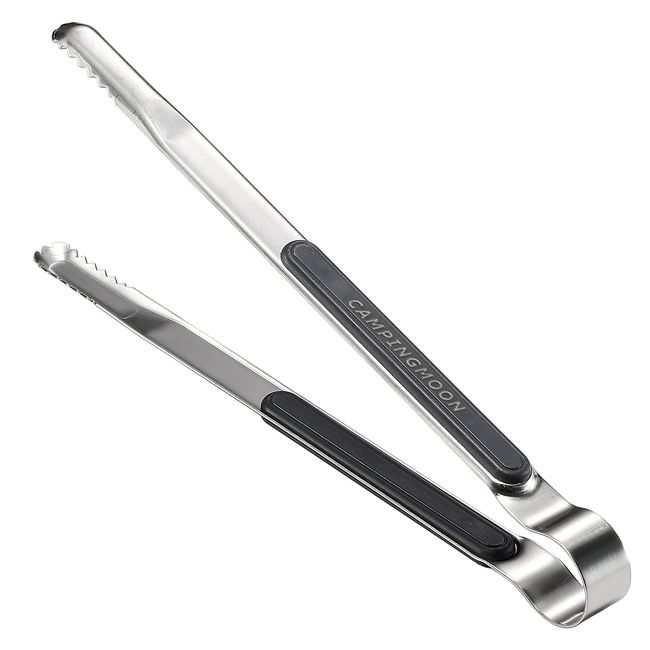 Camping Moon SJ10 BBQ Tongs, Tabletop Tongs, Stainless Steel, Charcoal Grilling Best