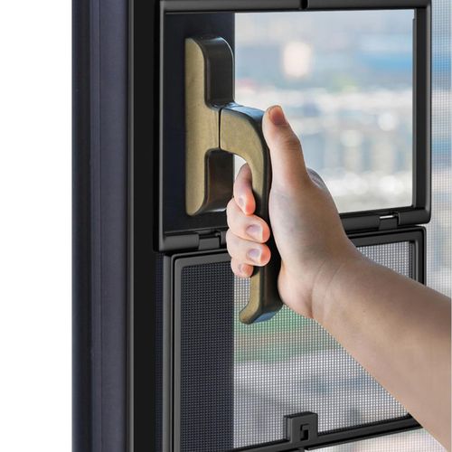 Simple Screen Door, Attaches Screen to Windows Without Screens, Insect Repellent Net, Window Handle, Screen Door Processing, Easy Installation, No Construction Required, Made in 5 Minutes, Frame, Ventilation, Compatible with Window Frames such as Wood, Ir