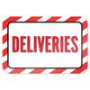 Deliveries 9" x 6" Metal Sign