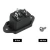 sourcing map C20 Panel Mount Plug Adapter AC 250V 16A 3 Pins IEC Inlet Module Plug Power Connector Socket with Screws 5pcs