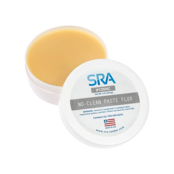 SRA Solder No-Clean Electronics Soldering Flux Paste, Safe for Lead and Lead Free Assembly. Non Acid Flux for Soldering Electronic Circuit Boards (PCBs) and Electrical Wire Tinning. USA Made (2oz Jar)