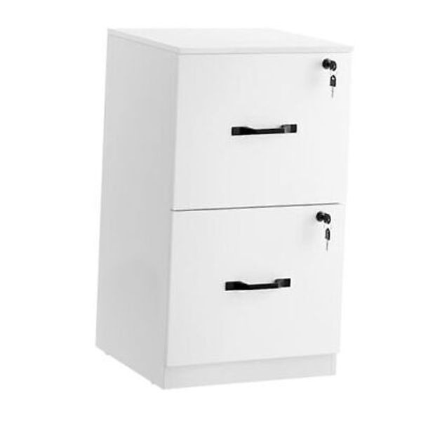 2 Drawer File Cabinet, File Cabinet with Lock, Printer Cloud White 2 Drawers