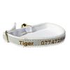 Personalised Cat Kitten Collar ID Tag, Laser Engraved, UK Made (Silver)