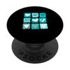 Turquoise Wild Hearts Turquoise Graphic PopSockets Adhesive PopGrip