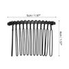 VOCOSTE Non-Slip Hair Side Comb Accessories Metal Black Hair Side Comb Retaining Hair Clips 5cm 12pcs