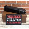 PVC Tactical Morale Patch - Violence Is An Option Patch - Gun Morale Patch