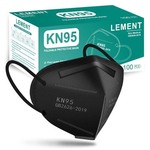 LEMENT KN95 Face Masks 100 Pack,5-Ply Breathable Cup Dust Disposable Masks For Adult,Teenager