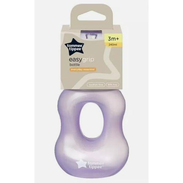 Tommee Tippe Esential Easy-Grip Bottle BPA Free│240ml│3m+ (Purple)