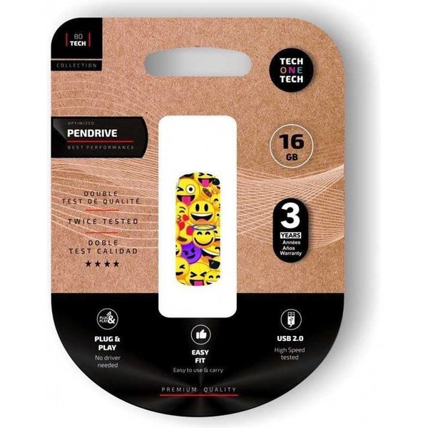 TechOneTech Clip Tech Emoji Collage USB 2.0 16GB (Pendrive)