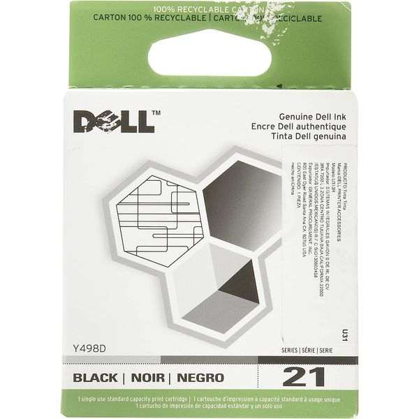 Dell Computer Y498D 21 Standard Capacity Black Ink Cartridge for V313w/V515w/P513w/V715w/P713w