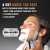 SHAVING REVOLUTION Long Handle Double Edge Safety Razor - Butterfly Open Razor 10 Japanese Stainless Steel Double Edge Blades - Close, Clean Shaving Razor Men, Black Long Handle, 12 Piece Set