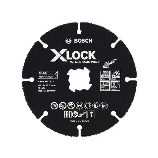Bosch Professional X-LOCK Carbide Multi Wheel 125 260925C127 Black