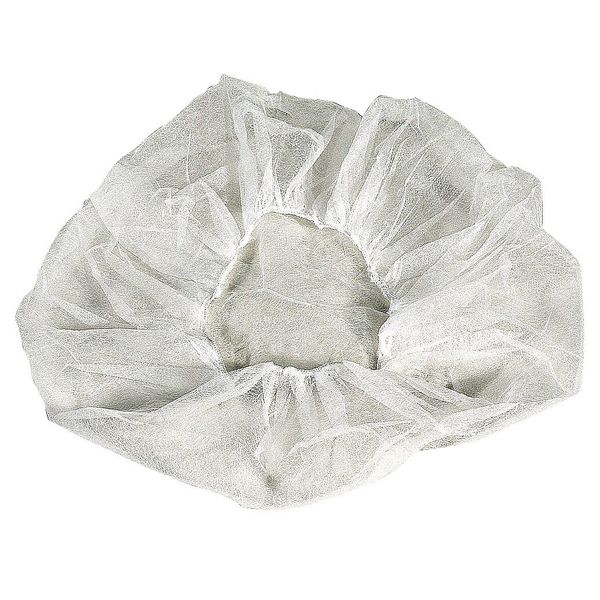 Bouffant Cap, PP, White, 24 in, PK1000