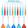Interdental Brushes, Soft Dental Brushes, Dental Floss Brush, Mini Teeth Brushes, for Cleaning Gaps Between Teeth (0.8mm, with Floss Picks) (0.8mm, 40)