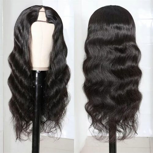 V Part Wig Human Hair Body Wave Real Hair Wig 180% Density Real Hair Wig for Women Upgrade U Part Wig Brazilian Human Hair Wig No Lace Wear And Go Glueless Wig Women's Real Hair 16 Inches