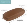 LAGO TERRA Protective Easy-Open Hard Shell Glasses Case - Brown