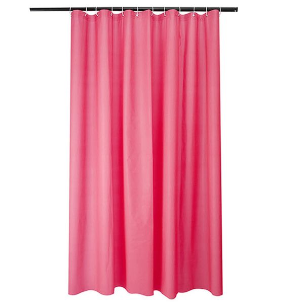 Ouiifan PEVA Shower Curtain, Waterproof Bath Curtain, Mildew Resistant Bath Curtain, Solid Color, 70.9 x 70.9 inches (180 x 180 cm), Ring Included, Simple Scandinavian Shower Supplies, Stylish Translucent Bath Curtain, Colorful Vinyl Curtain (Roslade)